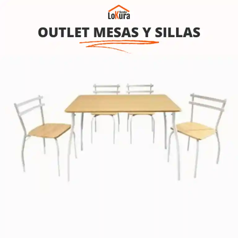 Outlet de mesas y sillas en Canarias con conjuntos de comedor a precio especial