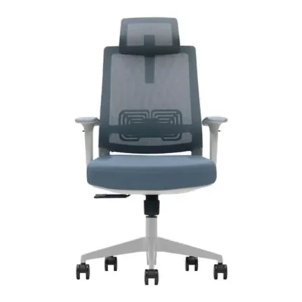 Silla de oficina Serie 350 Nodofix gris con respaldo alto y soporte lumbar regulable