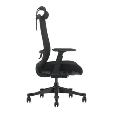 Vista lateral de la silla de oficina Serie 600 Nodofix con reposabrazos ajustables