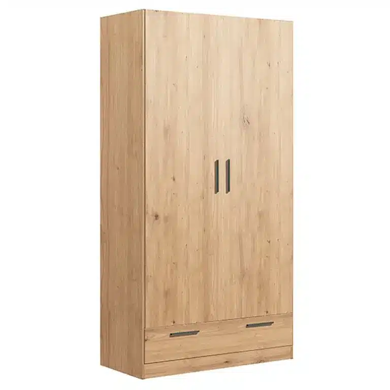 Armario 2 puertas 1 cajón 102x200x51 acabado artisan
