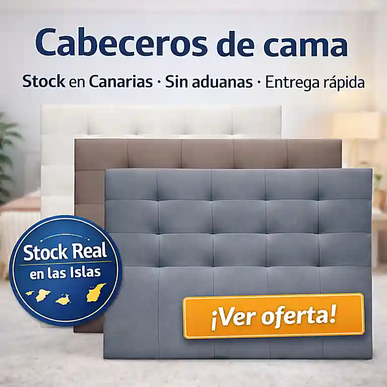 Banner de cabeceros de cama con stock en Canarias, sin aduanas y entrega rápida en Tienda Lokura