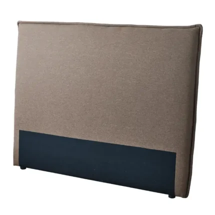 Cabecero alto cama 160 tapizado en tela visón, 120 cm alto y 8 cm grosor, modelo