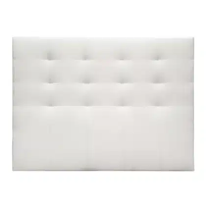 cabecero polipiel cama individual blanco capitoné 120x110