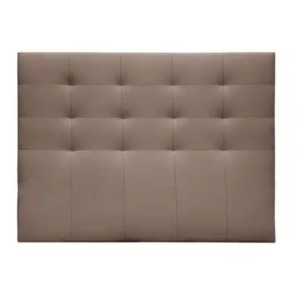 cabecero polipiel cama individual color choco capitoné 120x110