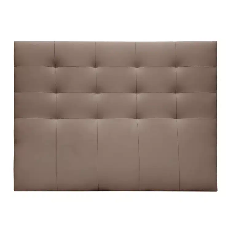 cabecero polipiel cama individual color choco capitoné 120x110