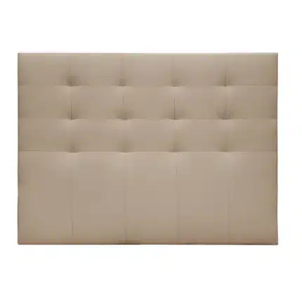 cabecero polipiel cama individual visón capitoné acolchado 120x110