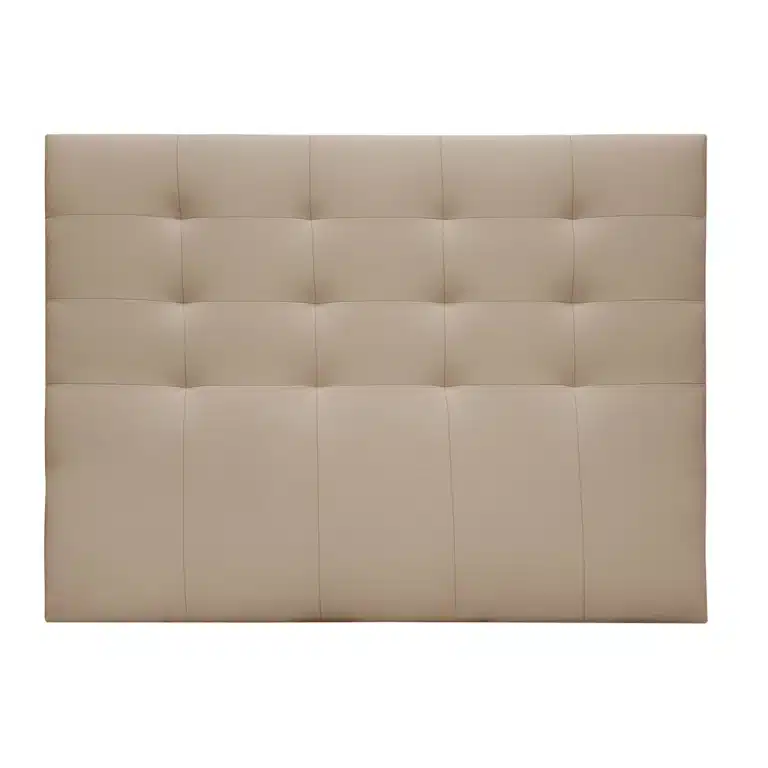 cabecero polipiel cama individual visón capitoné acolchado 120x110