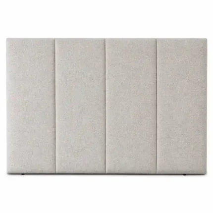 Cabezal tapizado 150 cm África en tela beige para cama 135 o 150, 120 cm alto