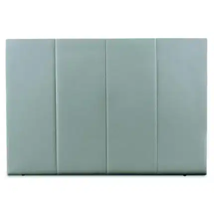 Cabezal tapizado 150 cm África en tela gris para cama 135 o 150, 120 cm alto