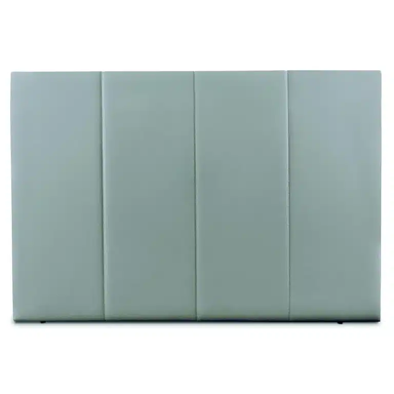 Cabezal tapizado 150 cm África en tela gris para cama 135 o 150, 120 cm alto