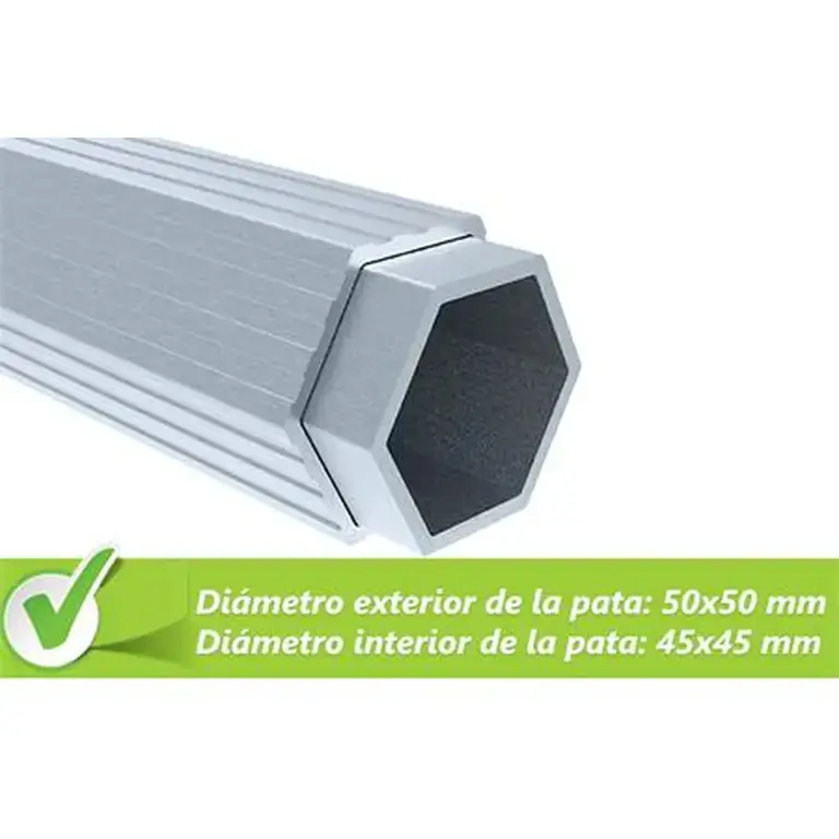 Detalle de carpa profesional 3x3 Donna Garden HEX 50