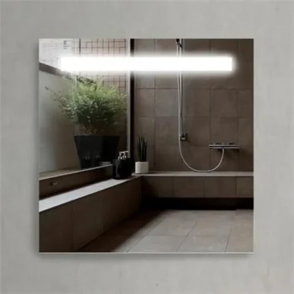 Espejo de baño LED 70x70 serie Bahamas con luz integrada