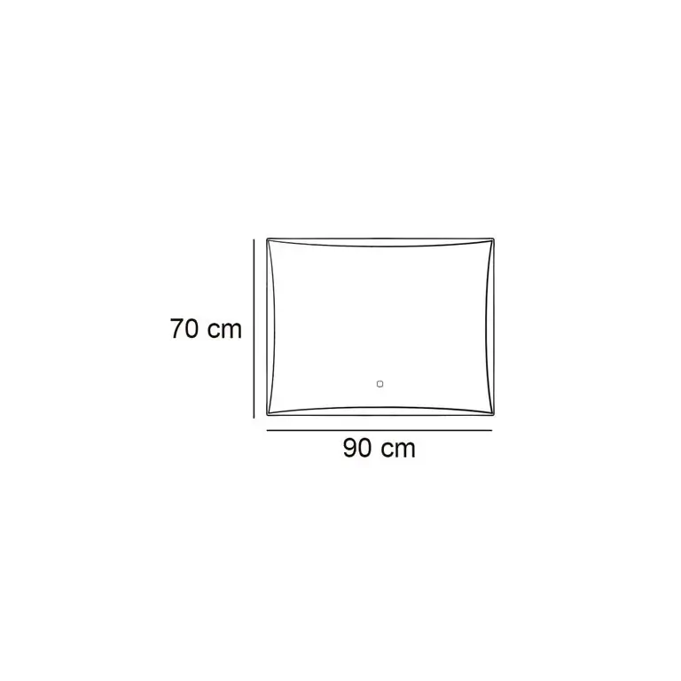 Medidas del espejo de baño LED 90x70 cm serie Logan
