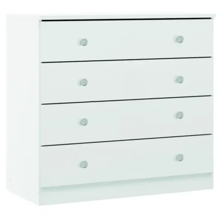 Cómoda blanca 4 cajones 70 cm para dormitorio