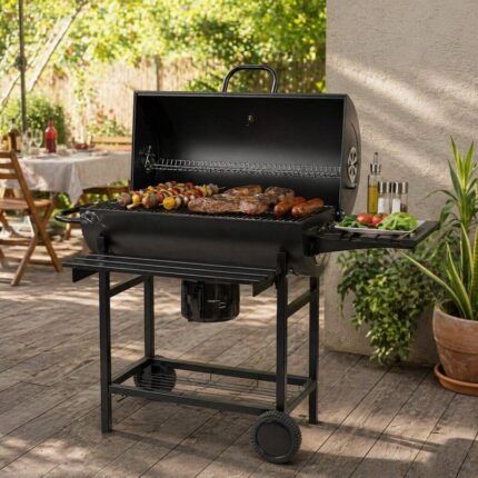 barbacoa carbón Jandía Airmec con estructura para exterior