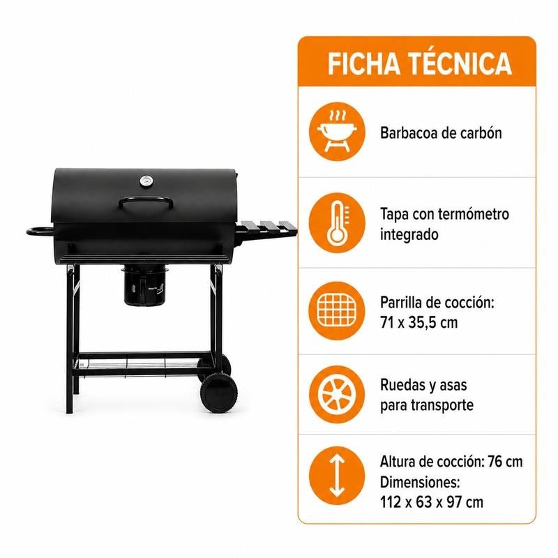 detalle de Barbacoa de carbón Jandía Airmec