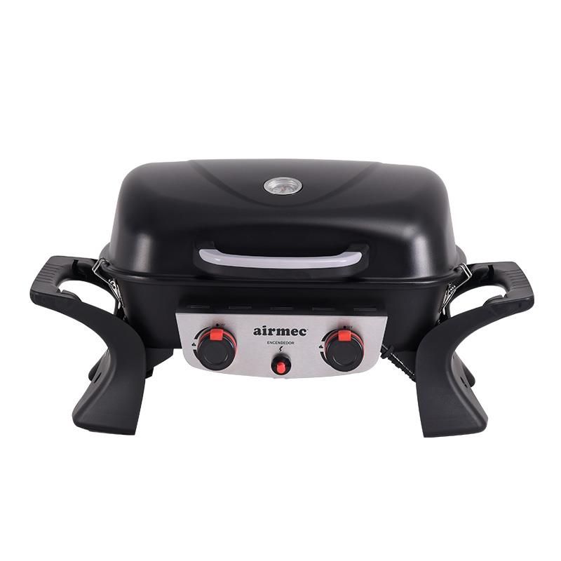 Barbacoa de gas Tejeda Airmec 2 fuegos vista frontal
