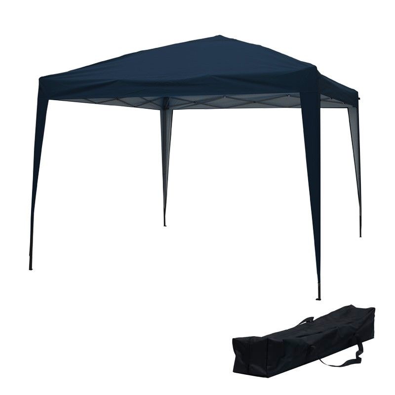 carpa plegable acero 3x3 azul para exterior