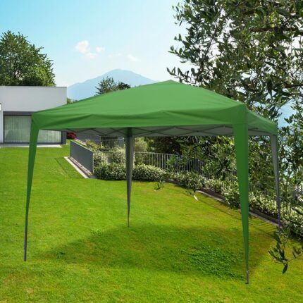 detalle de carpa plegable acero 3x3 verde