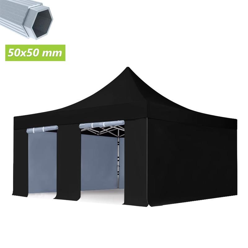 carpa profesional 5x5 negra para exterior