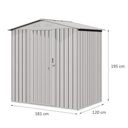 caseta metálica 22m2 detalle exterior