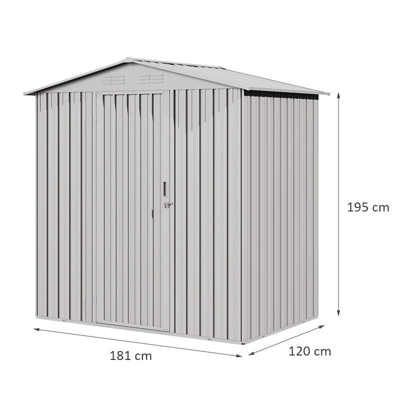 caseta metálica 22m2 detalle exterior