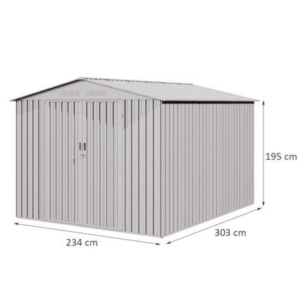 caseta metálica 71m2 detalle exterior