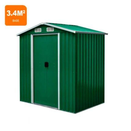 caseta metálica verde 3.4m2 Airmec para exterior