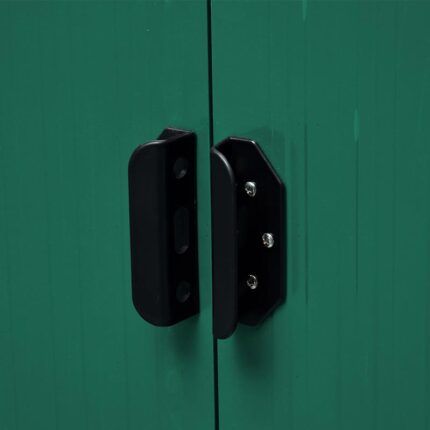 caseta metálica verde 4m2 detalle exterior