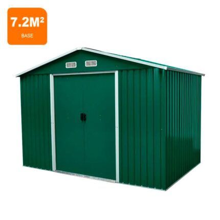 caseta metálica verde 7.2m2 Airmec para exterior