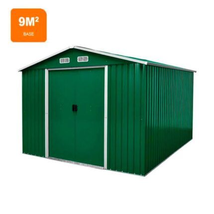 caseta metálica verde 9m2 Airmec para exterior