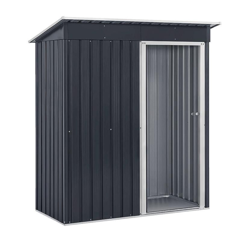 caseta metálica antracita 15m2 vista lateral