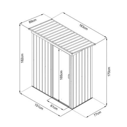 caseta metálica antracita 15m2 detalle exterior