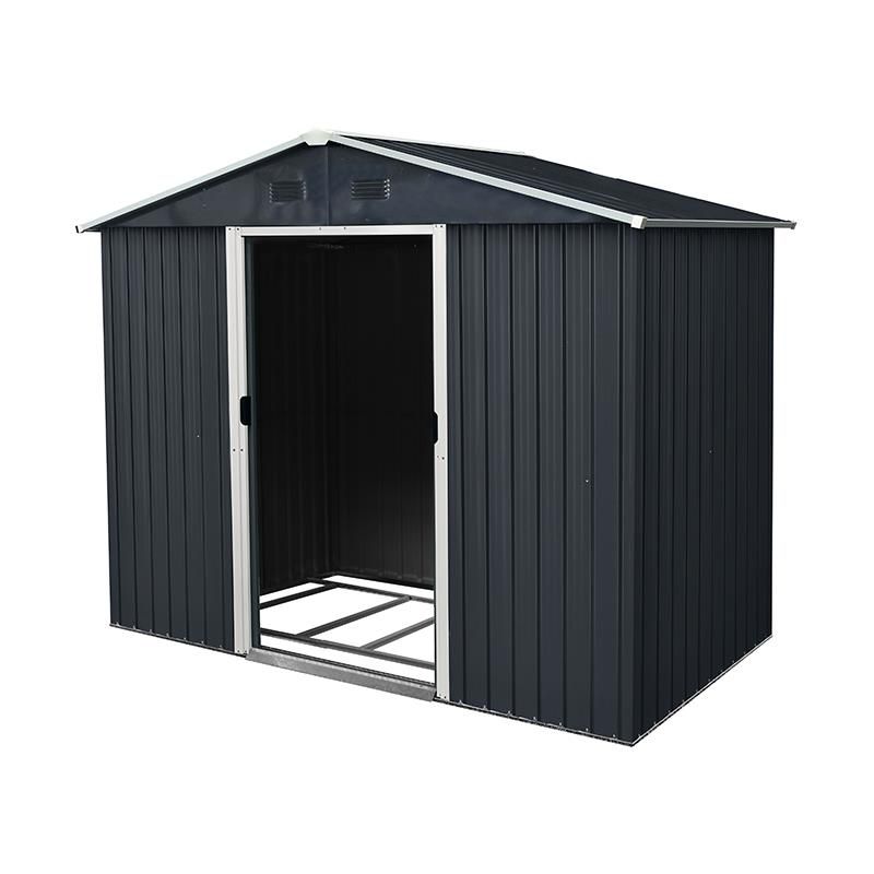 caseta metálica antracita 3m2 vista lateral