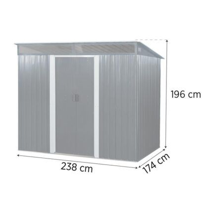 caseta metálica antracita 4m2 vista de montaje