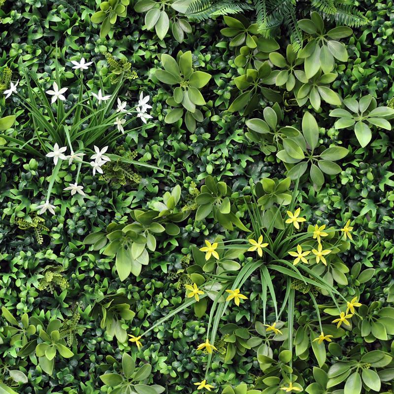 detalle decorativo de jardín vertical artificial Grecia 100x100