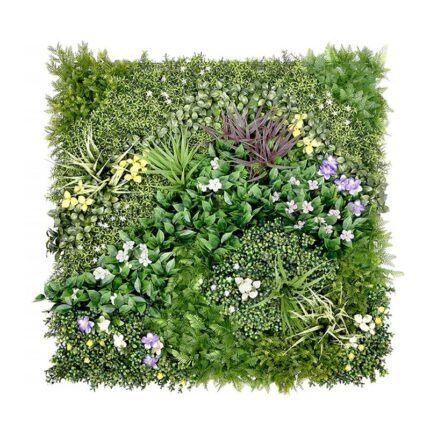 jardín vertical artificial Lila 100x100 para pared exterior
