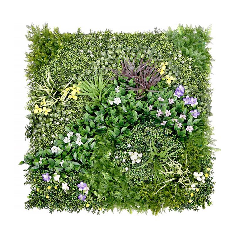 jardín vertical artificial Lila 100x100 para pared exterior