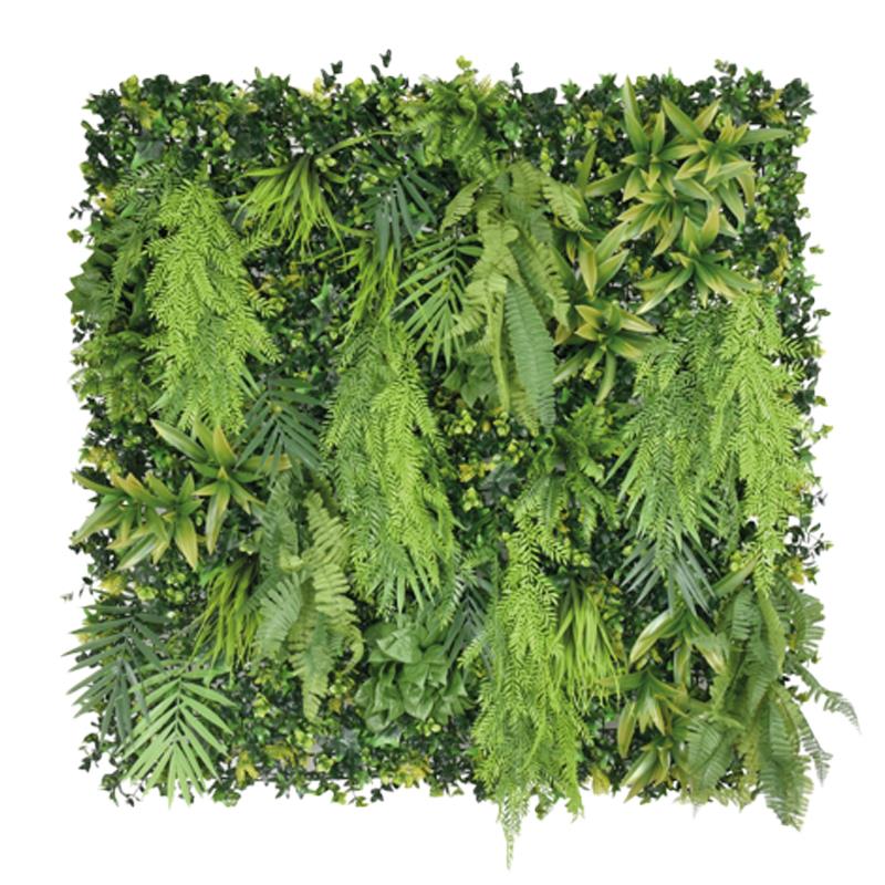 jardín vertical artificial Chloe 100x100 para pared exterior