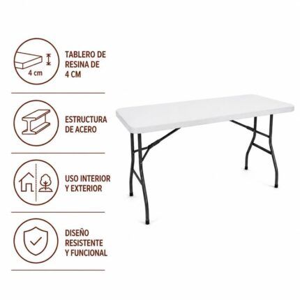 Mesa de resina fija 180x74 Donna Garden imagen 4