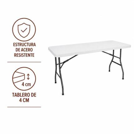 mesa de resina fija 180x74 para exterior