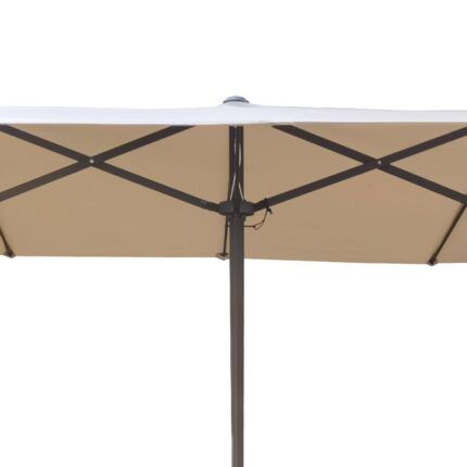 parasol doble aluminio beige 4.5 metros imagen 2