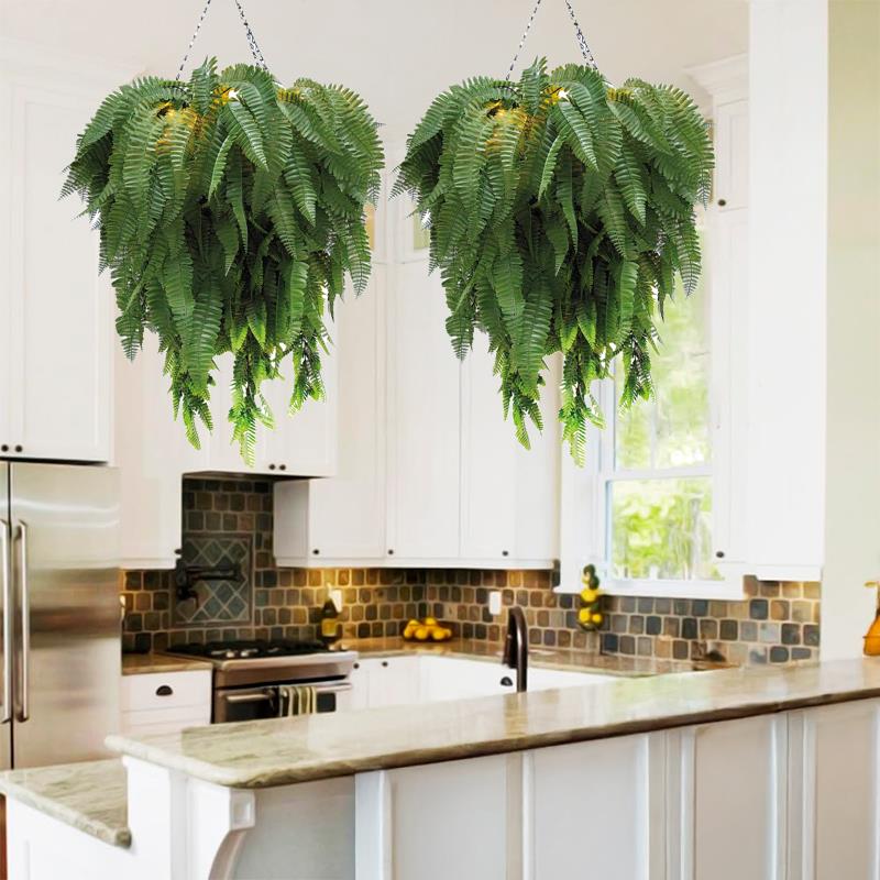 vista de planta artificial colgante Alanis 60x100