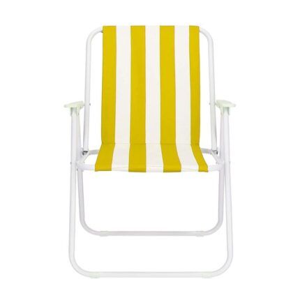 vista 2 de silla plegable amarilla