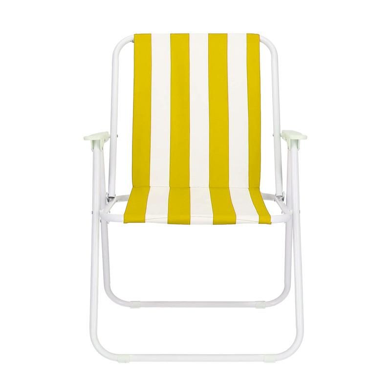 vista 2 de silla plegable amarilla