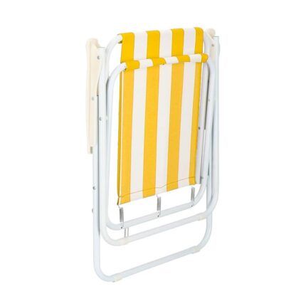 vista 3 de silla plegable amarilla