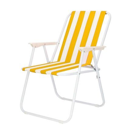 silla plegable amarilla para exterior