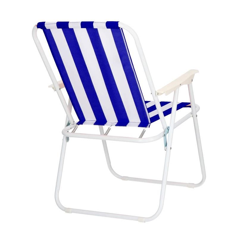 vista 2 de silla plegable azul