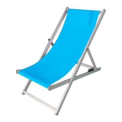hamaca reclinable azul para exterior