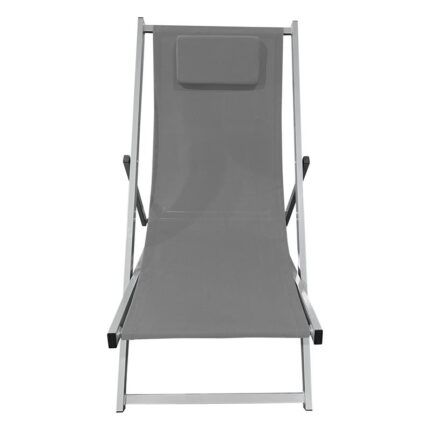 vista 2 de hamaca reclinable gris